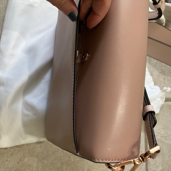 Michael Kors Sloan Editor Large Crossbody Bag Pink/White/Fawn - Rose Gold - Picture 4 of 9